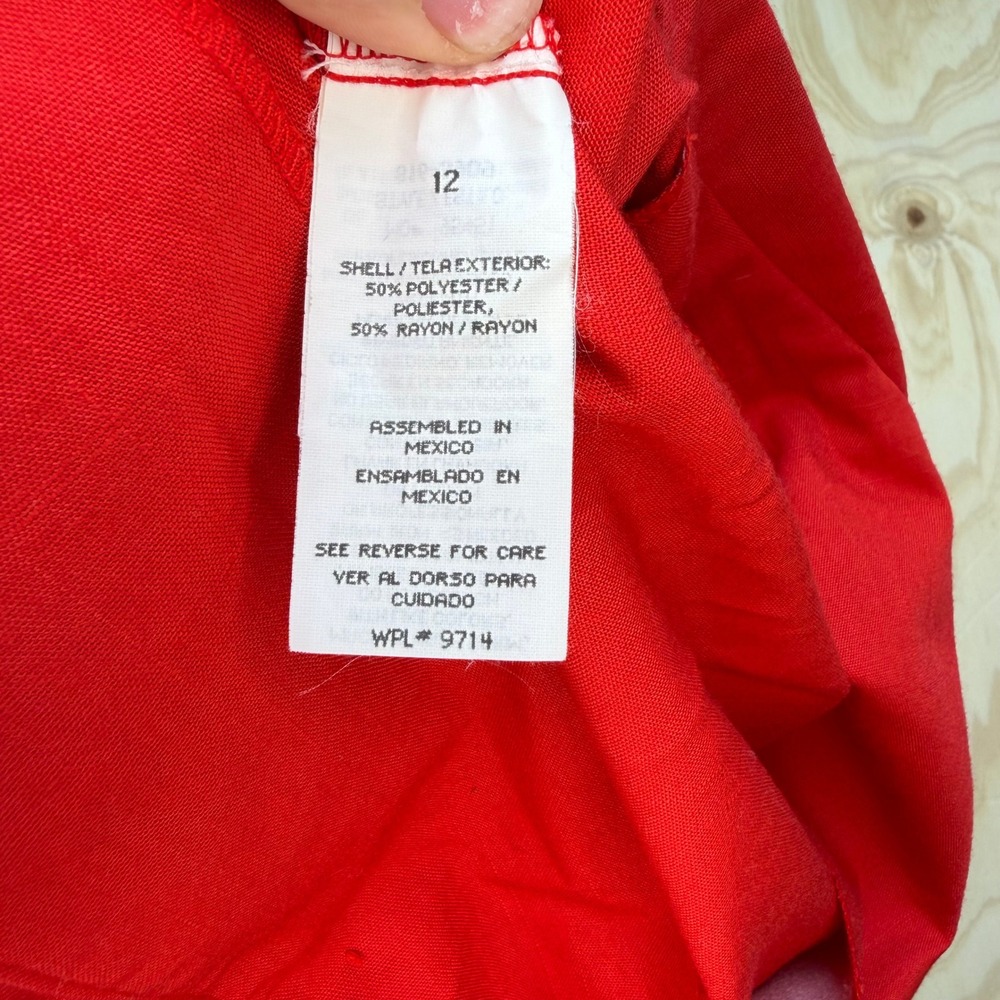 Sag Harbor Red Skirt Suit Set Vintage Blazer & Skirt 12 Vintage Academia - Picture 7 of 14